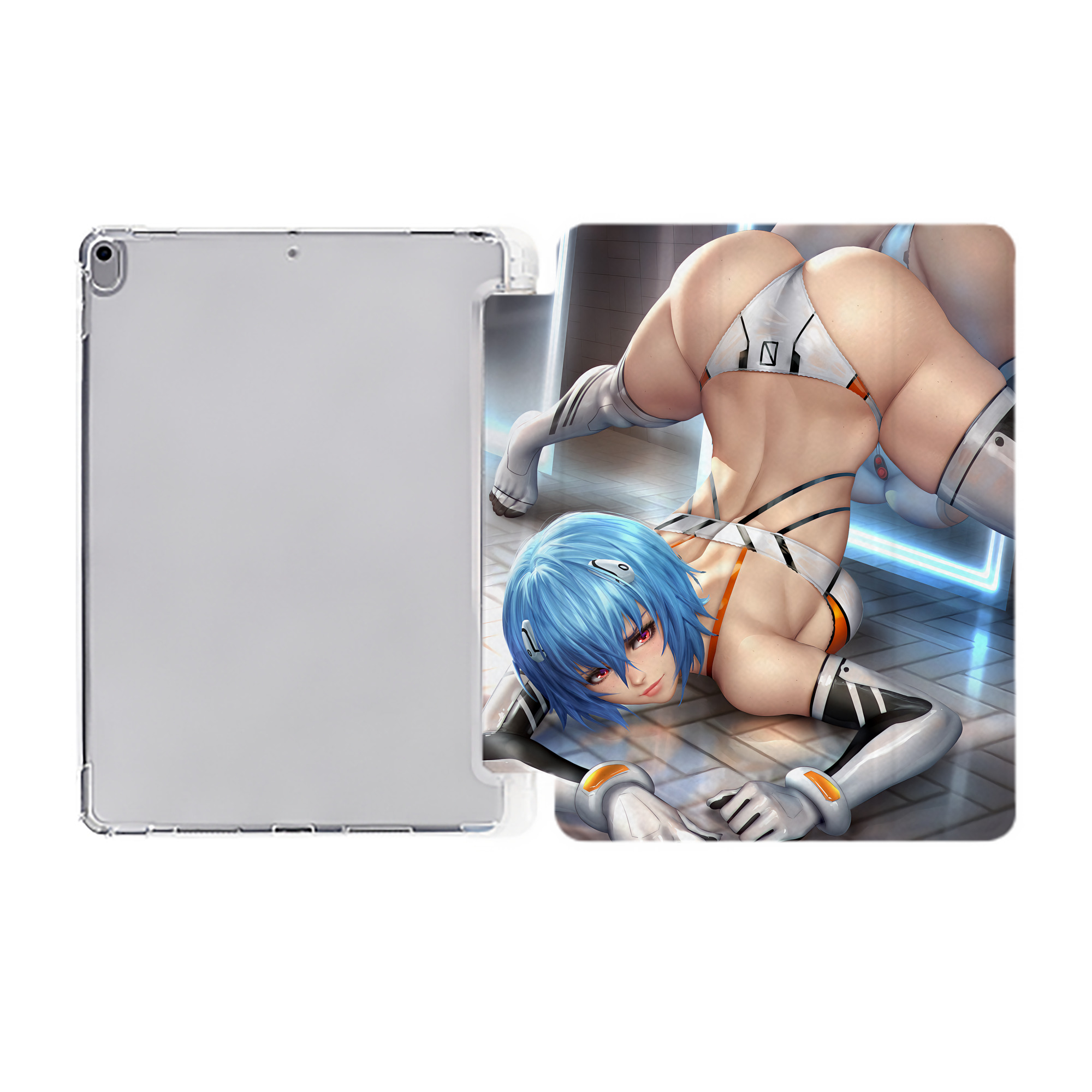 （画像用） EVA 新世紀エヴァンゲリオン IPad ケース ペン収納付き 三つ折りスタンド PUレザー×シリコン 対応機種9.5/10.5/10.9インチ